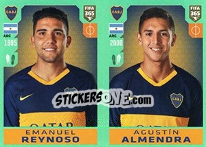 Sticker Emanuel Reynoso / Agustín Almendra - FIFA 365 2020. 448 stickers version n. 306 - Panini