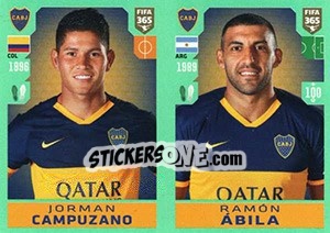 Sticker Jorman Campuzano / Ramón Ábila - FIFA 365 2020. 448 stickers version - Panini