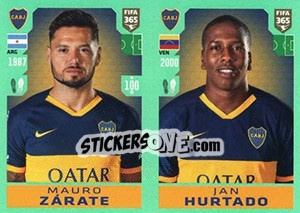 Sticker Mauro Zárate / Jan Hurtado - FIFA 365 2020. 448 stickers version n. 311 - Panini