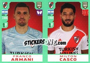 Sticker Franco Armani / Milton Casco - FIFA 365 2020. 448 stickers version n. 316 - Panini