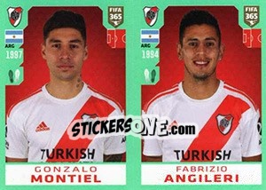 Sticker Gonzalo Montiel / Fabrizio Angileri - FIFA 365 2020. 448 stickers version - Panini