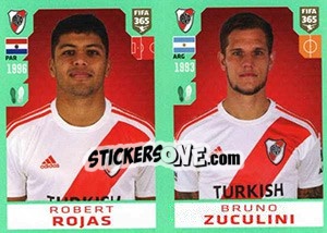 Cromo Robert Rojas / Bruno Zuculini - FIFA 365 2020. 448 stickers version - Panini