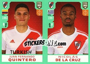 Sticker Juan Fernando Quintero / Nicolás De La Cruz - FIFA 365 2020. 448 stickers version n. 322 - Panini