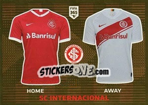 Sticker SC Internacional T-Shirt - FIFA 365 2020. 448 stickers version n. 331 - Panini