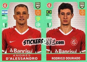 Cromo Andrés D'Alessandro / Rodrigo Dourado - FIFA 365 2020. 448 stickers version - Panini