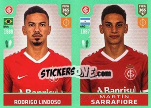Sticker Rodrigo Lindoso / Martín Sarrafiore - FIFA 365 2020. 448 stickers version - Panini