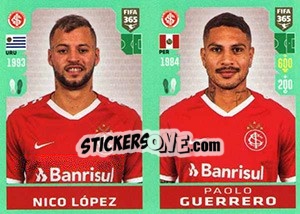 Sticker Nico López / Paolo Guerrero - FIFA 365 2020. 448 stickers version n. 343 - Panini