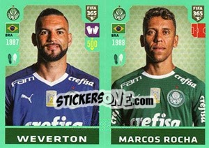 Cromo Weverton / Marcos Rocha - FIFA 365 2020. 448 stickers version - Panini