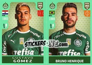 Sticker Gustavo Gómez / Bruno Henrique - FIFA 365 2020. 448 stickers version n. 352 - Panini