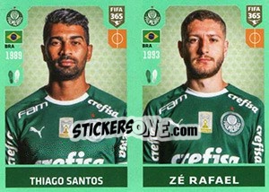 Sticker Thiago Santos / Zé Rafael - FIFA 365 2020. 448 stickers version - Panini