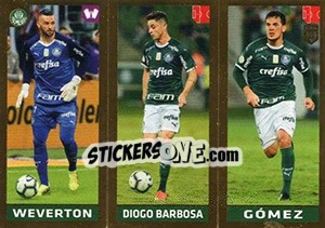 Sticker Weverton / Diogo Barbosa / Gómez - FIFA 365 2020. 448 stickers version - Panini