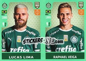 Sticker Lucas Lima / Raphael Veiga - FIFA 365 2020. 448 stickers version - Panini