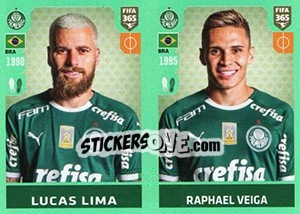 Sticker Lucas Lima / Raphael Veiga - FIFA 365 2020. 448 stickers version n. 357 - Panini