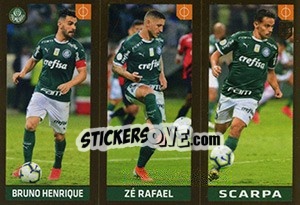Sticker Bruno Henrique / Zé Rafael / Scarpa - FIFA 365 2020. 448 stickers version n. 358 - Panini