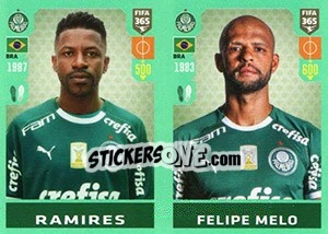 Sticker Ramires / Felipe Melo - FIFA 365 2020. 448 stickers version - Panini