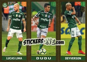 Sticker Lucas Lima / Dudu / Deyverson - FIFA 365 2020. 448 stickers version - Panini
