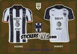 Sticker CD Monterrey T-Shirt - FIFA 365 2020. 448 stickers version n. 363 - Panini