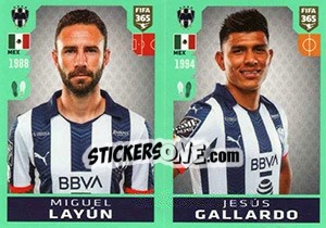 Sticker Miguel Layún / Jesús Gallardo - FIFA 365 2020. 448 stickers version n. 367 - Panini