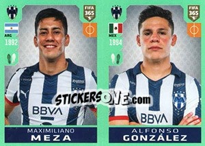 Cromo Maximiliano Meza / Alfonso González - FIFA 365 2020. 448 stickers version - Panini