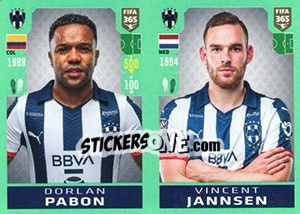 Sticker Dorlan Pabón / Vincent Janssen - FIFA 365 2020. 448 stickers version n. 373 - Panini
