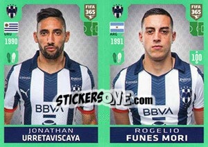 Sticker Jonathan Urretaviscaya / Rogelio Funes Mori - FIFA 365 2020. 448 stickers version - Panini
