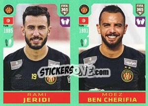 Sticker Rami Jeridi / Moez Ben Cherifia - FIFA 365 2020. 448 stickers version n. 380 - Panini