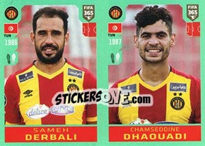 Sticker Sameh Derbali / Chamseddine Dhaouadi - FIFA 365 2020. 448 stickers version n. 381 - Panini