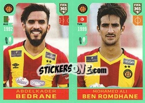 Sticker Abdelkader Bedrane / Mohamed Ali Ben Romdhane - FIFA 365 2020. 448 stickers version n. 384 - Panini