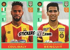 Sticker Fousseny Coulibaly / Abdelkader Benguit - FIFA 365 2020. 448 stickers version n. 385 - Panini