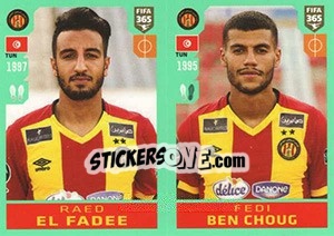 Sticker Raed el Fadee / Fedi Ben Choug - FIFA 365 2020. 448 stickers version n. 386 - Panini