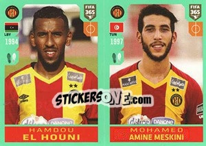 Sticker Hamdou El Houni / Mohamed Amine Meskini - FIFA 365 2020. 448 stickers version n. 389 - Panini