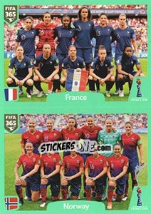 Sticker France - Norway - FIFA 365 2020. 448 stickers version n. 395 - Panini