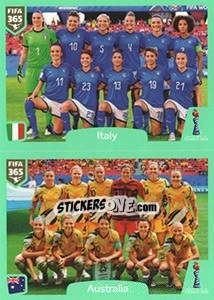 Sticker Italy - Australia - FIFA 365 2020. 448 stickers version n. 399 - Panini