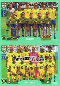Sticker Brazil - Jamaica - FIFA 365 2020. 448 stickers version n. 400 - Panini