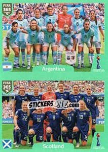 Sticker Argentina - Scotland - FIFA 365 2020. 448 stickers version n. 402 - Panini