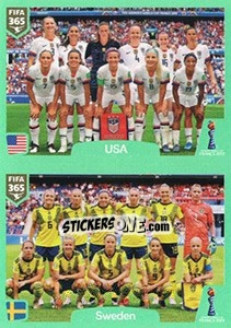 Sticker USA - Sweden - FIFA 365 2020. 448 stickers version - Panini