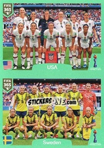 Sticker USA - Sweden - FIFA 365 2020. 448 stickers version n. 405 - Panini