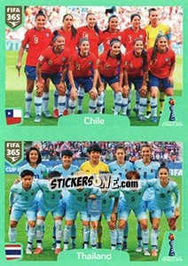 Sticker Chile - Thailand - FIFA 365 2020. 448 stickers version n. 406 - Panini