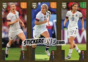 Cromo Mewis / Horan / Heath - FIFA 365 2020. 448 stickers version - Panini