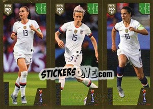 Cromo Morgan / Rapinoe / Lloyd - FIFA 365 2020. 448 stickers version n. 412 - Panini