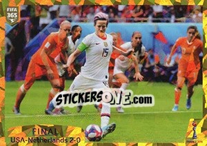 Figurina FIFA Women's Wolrd Cup France 2019 Final - FIFA 365 2020. 448 stickers version - Panini