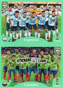 Sticker Argentina - Colombia - FIFA 365 2020. 448 stickers version n. 416 - Panini