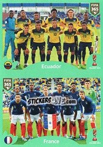 Sticker Ecuador - France - FIFA 365 2020. 448 stickers version n. 417 - Panini