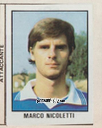 Sticker Marco Nicoletti - Calcio Flash 1981 n. 104 - Edizioni Flash