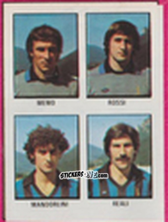 Sticker Maurizio Memo / Maurizio Rossi / Andrea Mandrolini / Gian Filippo Reali - Calcio Flash 1981 n. 241 - Edizioni Flash