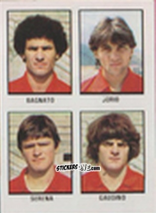 Figurina Carmelo Bagnato / Maurizio Jorio / Aldo Serena / Luciano Gaudino - Calcio Flash 1981 n. 246 - Edizioni Flash