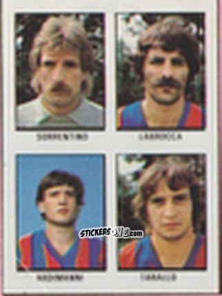 Cromo Roberto Sorrentino / Domenico Labrocca / Alessandro Ardimanni / Luigi Tarallo - Calcio Flash 1981 n. 247 - Edizioni Flash