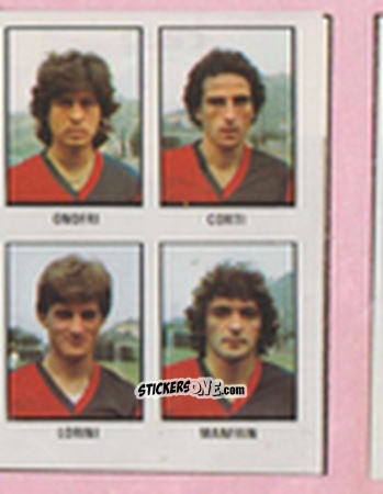 Figurina Claudio Onofri / Giuseppe Corti / Giovanni Lorini / Tiziano Manfrin - Calcio Flash 1981 n. 257 - Edizioni Flash
