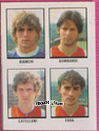 Sticker Massimo Bianchi / Roberto Bombardi / Sauro Catellani / Giuseppe Erba - Calcio Flash 1981 n. 259 - Edizioni Flash