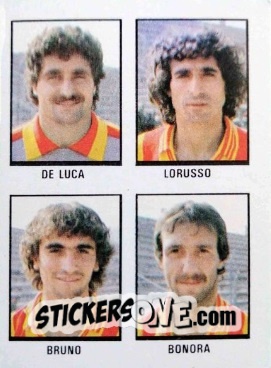 Sticker Graziano De Luca / Michele Lorusso / Pasquale Bruno / Franco Bonora - Calcio Flash 1981 n. 265 - Edizioni Flash